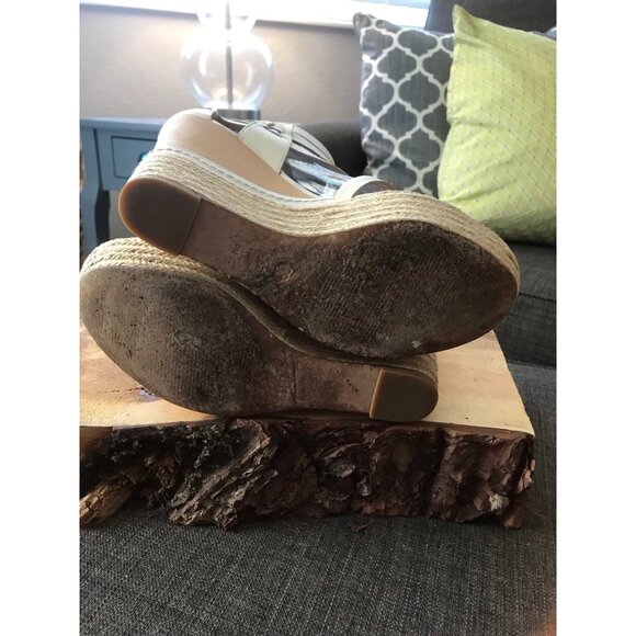 Donald Pliner Taja Platform Wedge Cream Women size 8 **read** - Picture 8 of 12